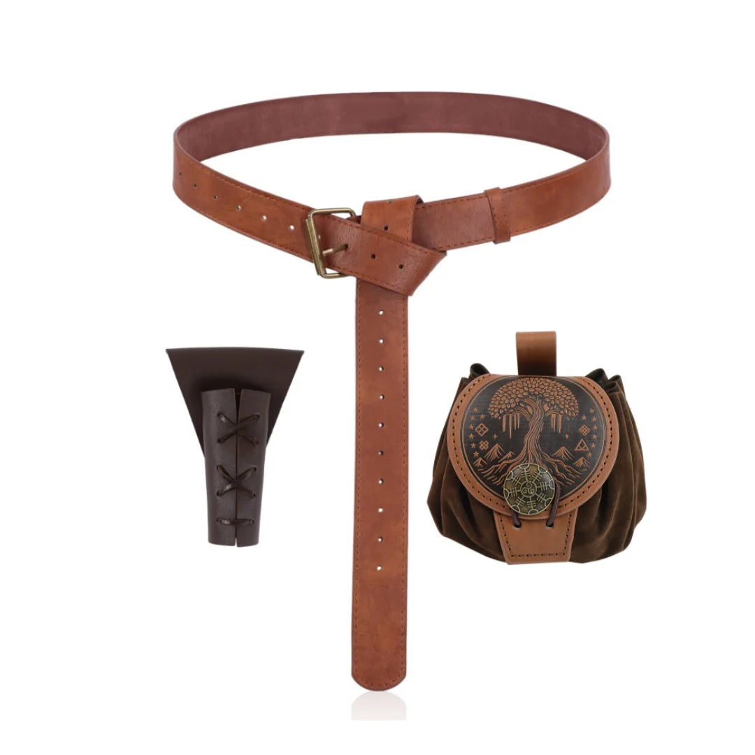 Medievalcosplayleather Belt Copper Coin Waist Bag Renaissance Dress