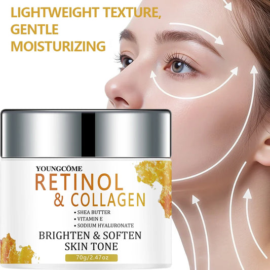 Retinol & Collagen Face Cream – Shea Butter, Vitamin E & Hyaluronate Face Moisturizer Cream Oasis Select