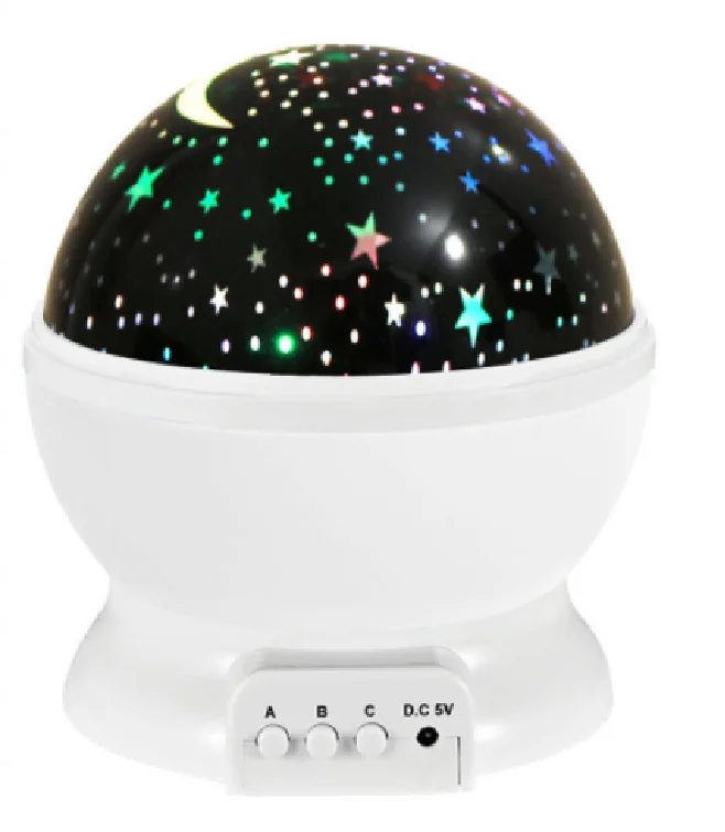Night Lamp Projector Starry Sky Night Light Projector Baby Lamp Decor Rotating Starry Nursery Moon Galaxy Projector Table Light Peaceful Pleasures Health and Wellness White USB Plug