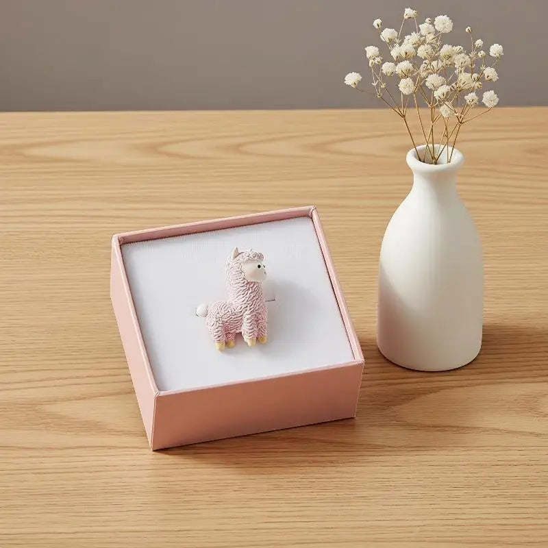 Cartoon Alpaca Brooch Pin | Enamel Animal Badge Women & Men