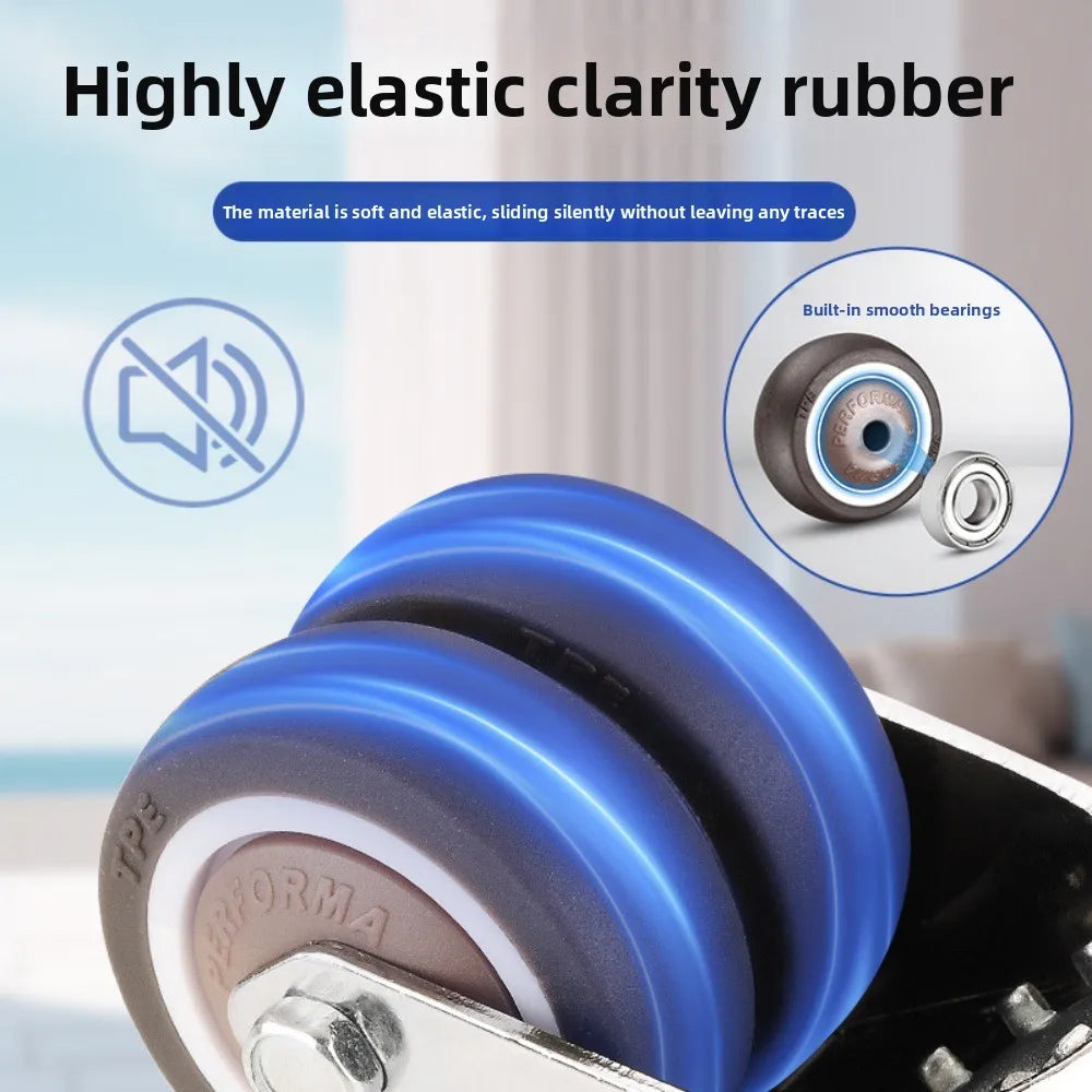 4PCS 2-Inch Heavy Duty Swivel Caster Wheels with Brake