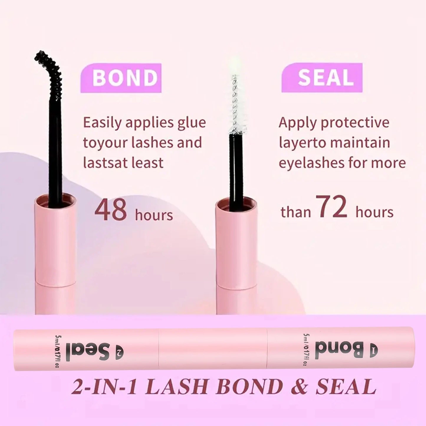 Lash Bond and Seal 5ml Individual Lashes Glue and Seal Super Strong Hold Lash Extension and Lash Glue Remover Tweezers Kit Peaceful Pleasures Health and Wellness