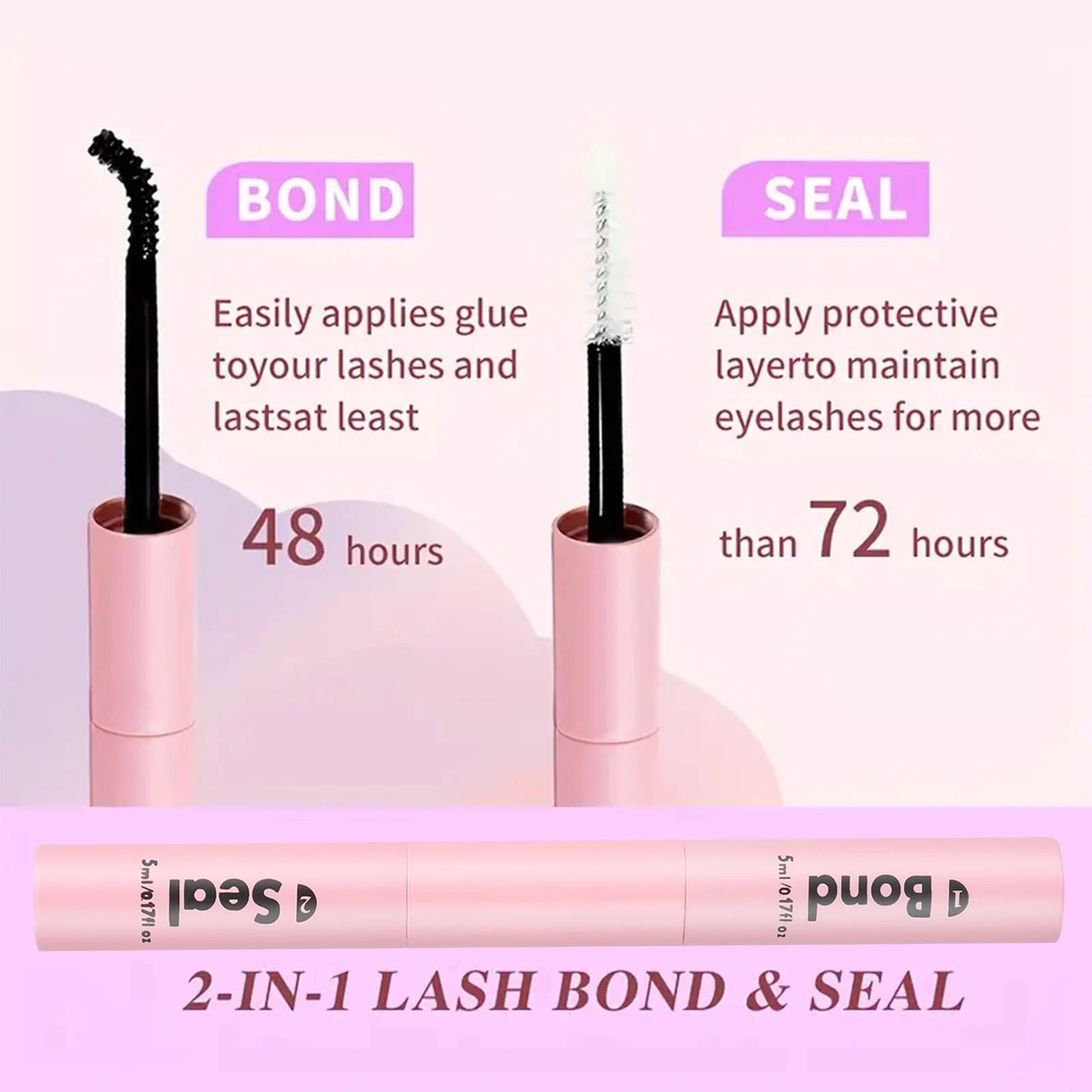 Lash Bond and Seal 5ml Individual Lashes Glue and Seal Super Strong Hold Lash Extension and Lash Glue Remover Tweezers Kit Peaceful Pleasures Health and Wellness