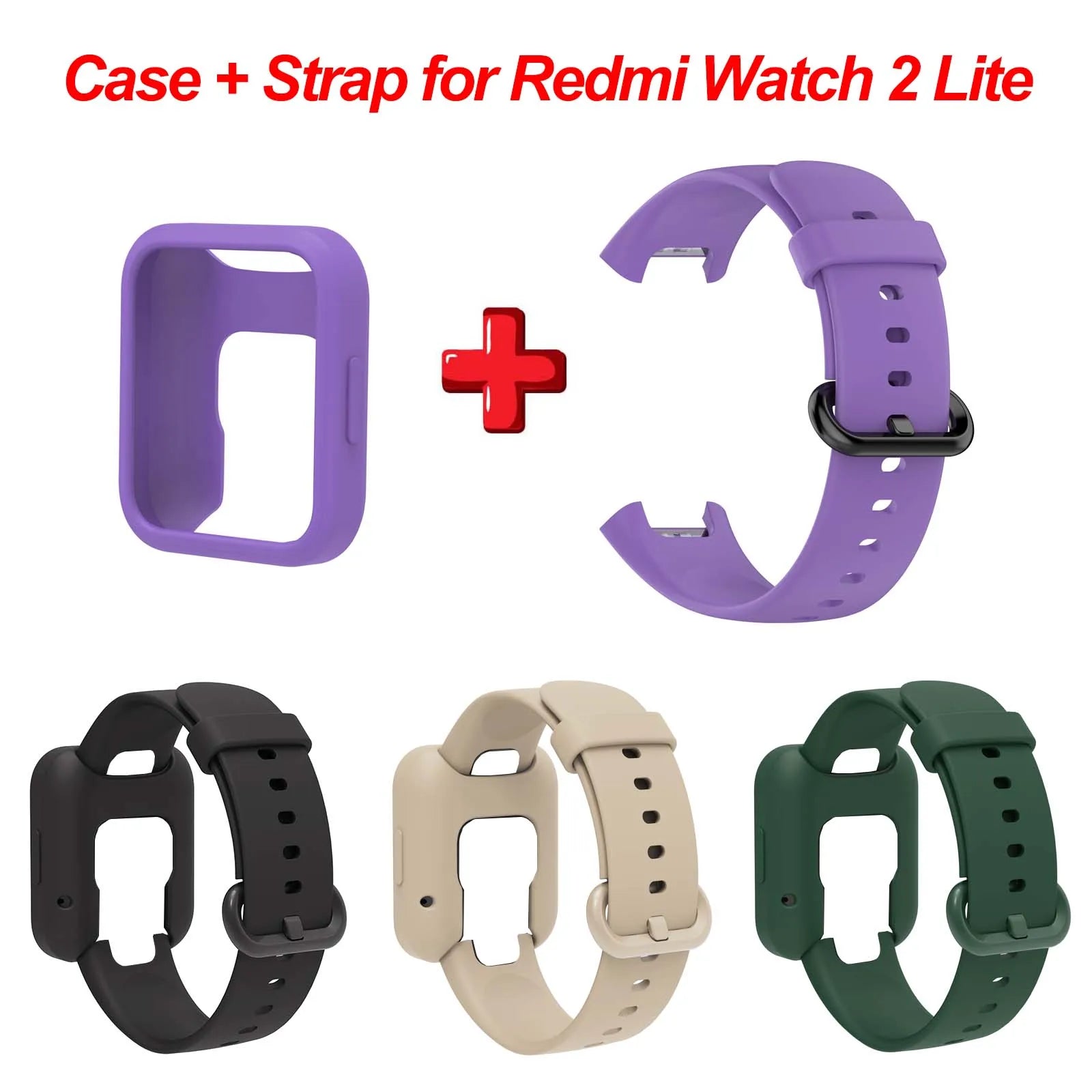 Silicone Band & Protective Case for Redmi Watch 2 Lite Peaceful Pleasures Health and Wellness