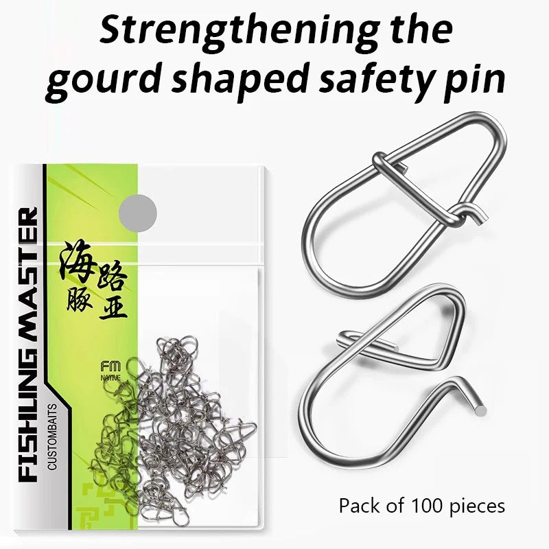 100Pcs Stainless Steel Duo Lock Fishing Snaps – Saltwater Clips