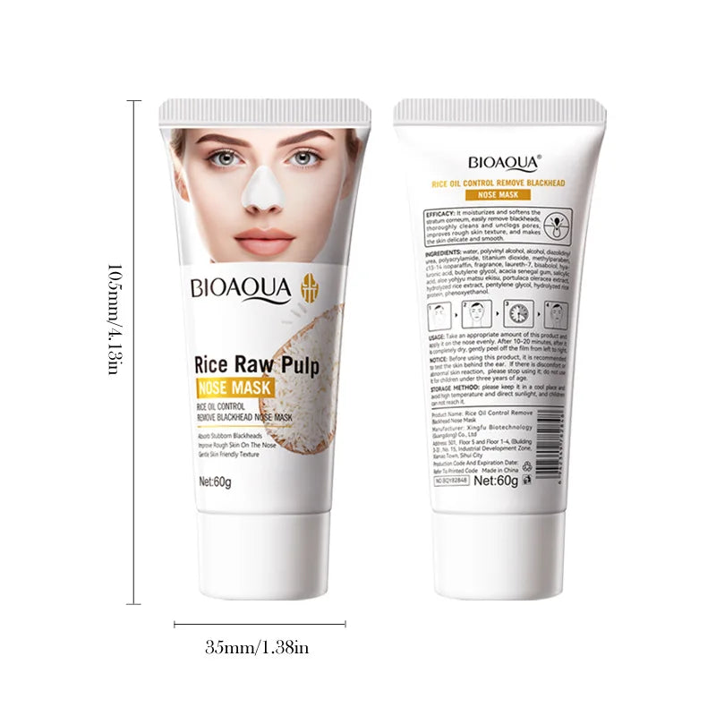 White Rice Blackhead Removal Nose Mask – Oil Control & Whitening