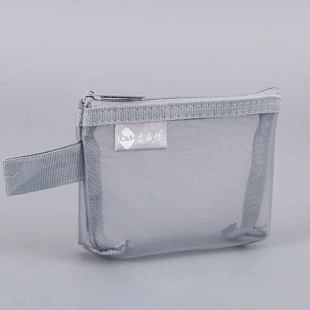 Mini Portable Lipstick Credit Card ID Card Data Line Key Storage Bag Coin Purse Mesh Card Bag Sundries Organizer Peaceful Pleasures Health and Wellness 03