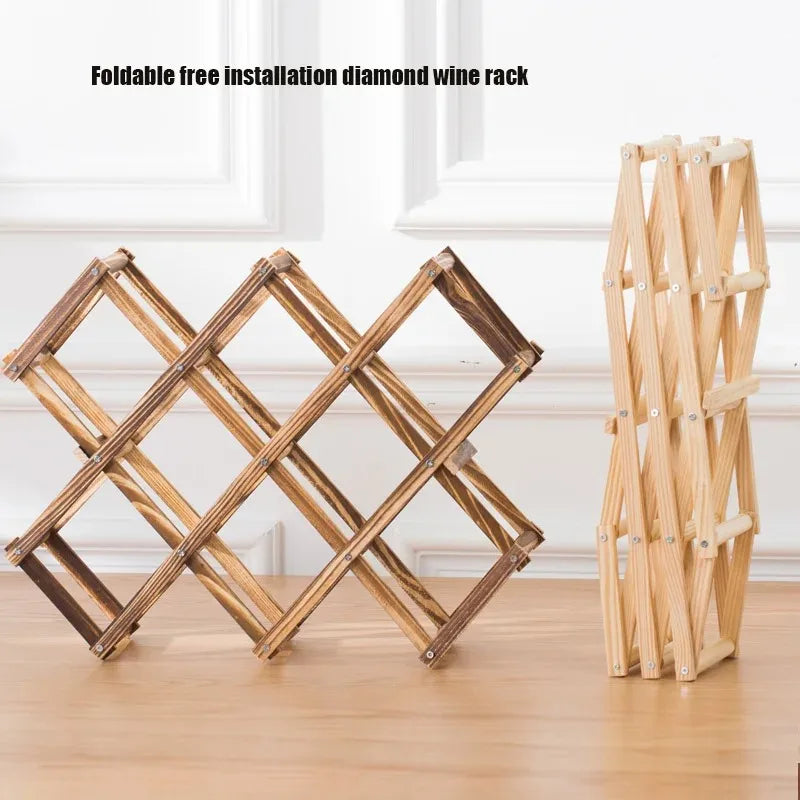 Assembled Wooden Wine Rack & Bottle Display Stand – Freestanding Kitchen, Bar & Home Wine Storage Organizer