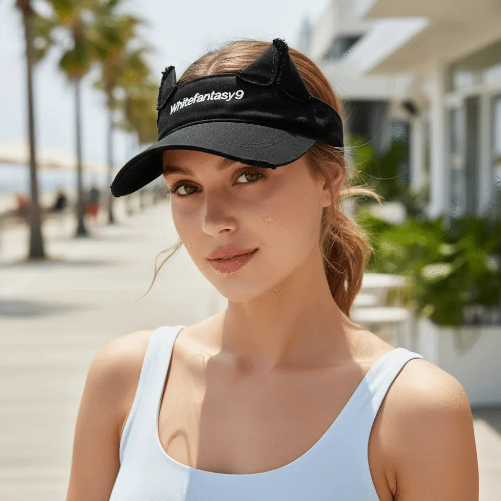 Cat Ears Baseball Cap – Cute Adjustable Embroidered Sun Hat