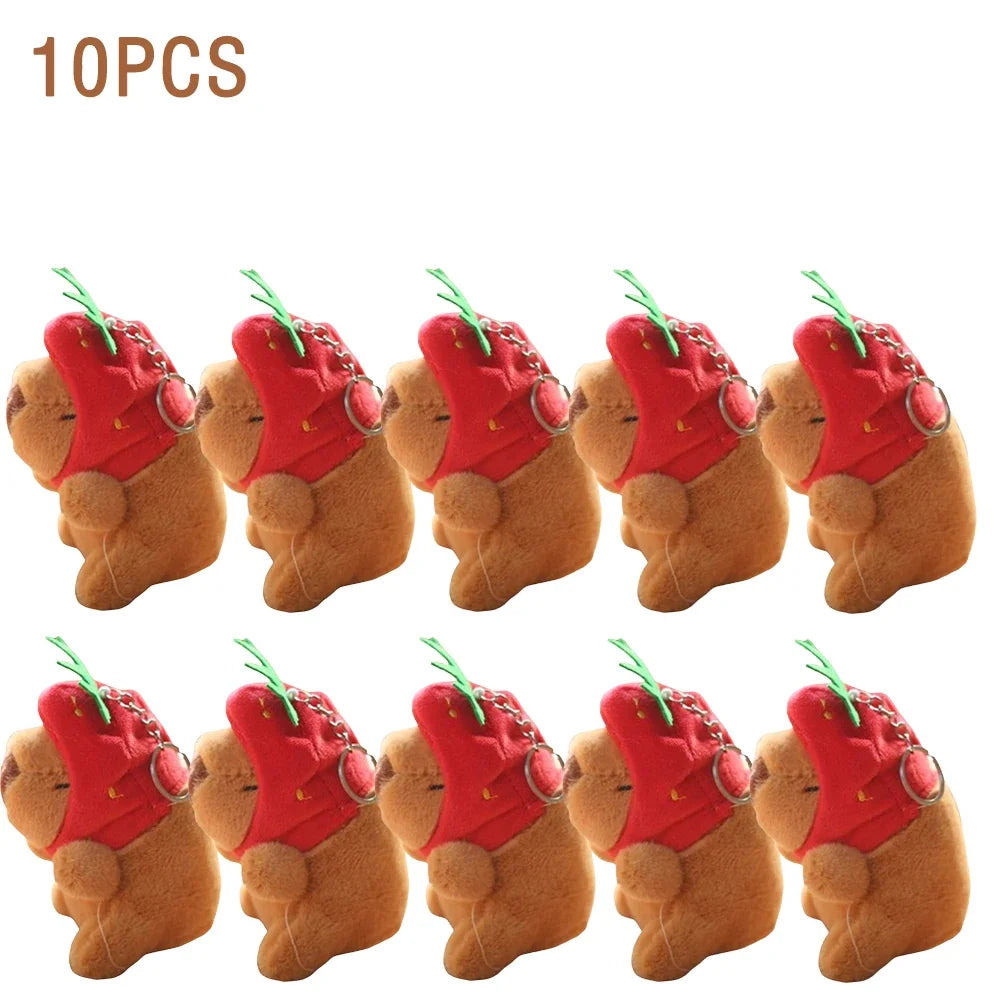 Cartoon Capybara Plush Keychain, Bag & Desk Pendant Ornament