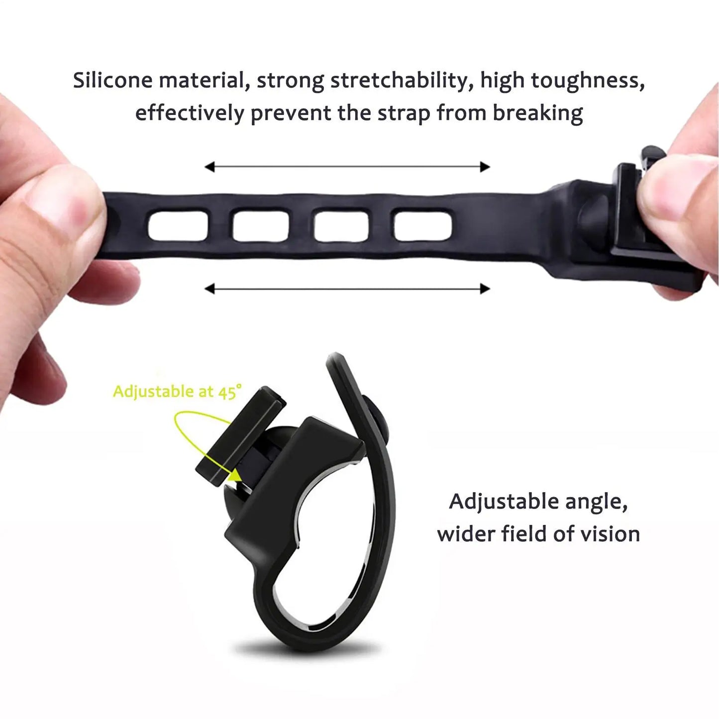 Silicone Bike Tail Light Mount Strap – Adjustable Holder