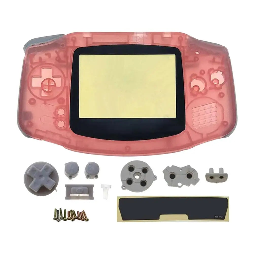 GBA Full Housing Shell Replacement – Clear Transparent Case & Buttons