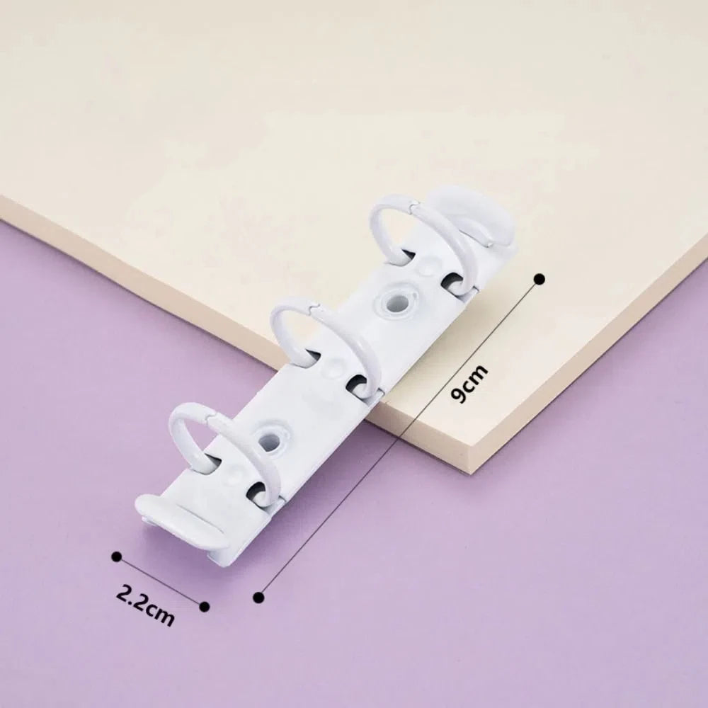 Colorful Detachable Metal Spiral Rings Binder Clip High Quality Diary A8 Paper Binder Clips DIY Album Loose Leaf Ring Office Peaceful Pleasures Health and Wellness White-1PC