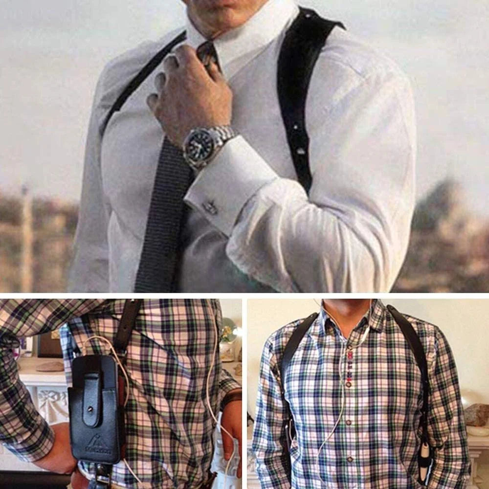 Anti-Thief Underarm Double Shoulder Wallet Bag Hidden Holster Belt Security Concealed Pack Backpack For Man/Male Peaceful Pleasures Health and Wellness