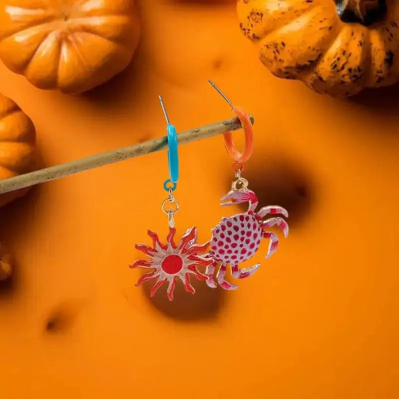 4-Piece Starfish & Crab Drop Earring Set | Women's Gift