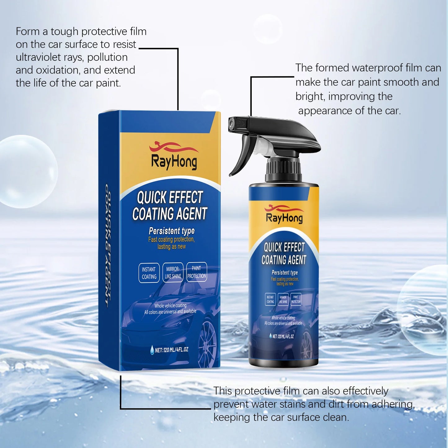 Nano Ceramic Coating Spray – Car Wax & Paint Protectant 120ml
