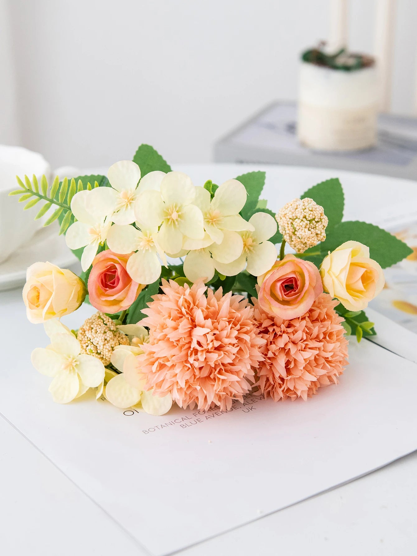 Artificial Silk Chrysanthemum Rose Bouquet | Wedding Home Decor
