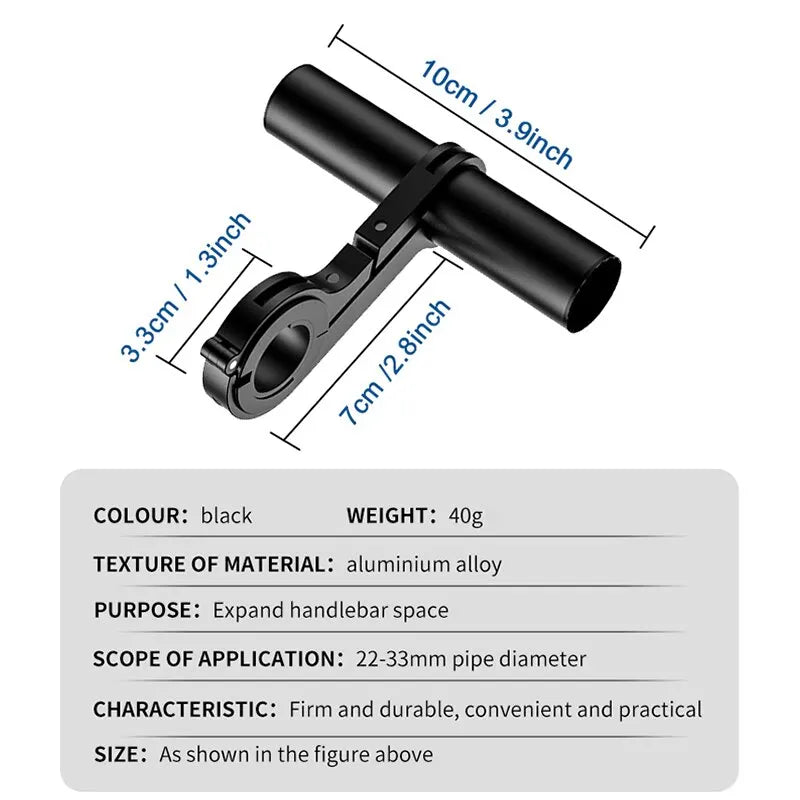 Aluminum Bike Handlebar Extender – Lightweight Extension Bracket
