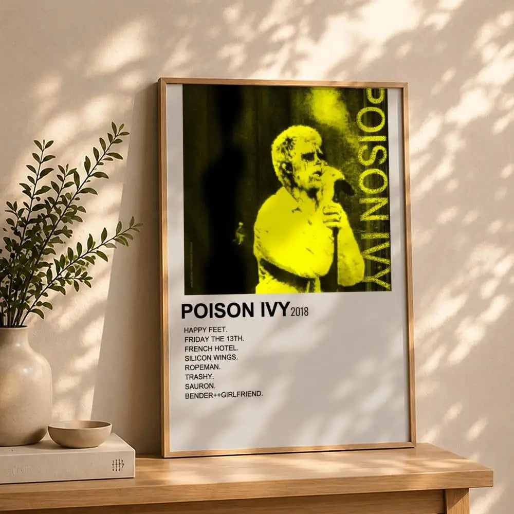 Rapper Y-Yung LeanS Poster HD Self Adhesive Waterproof Wall Art Ideal for Home Office Dorm Bedroom Great Gift Peaceful Pleasures Health and Wellness White11 15X20cmNoframe