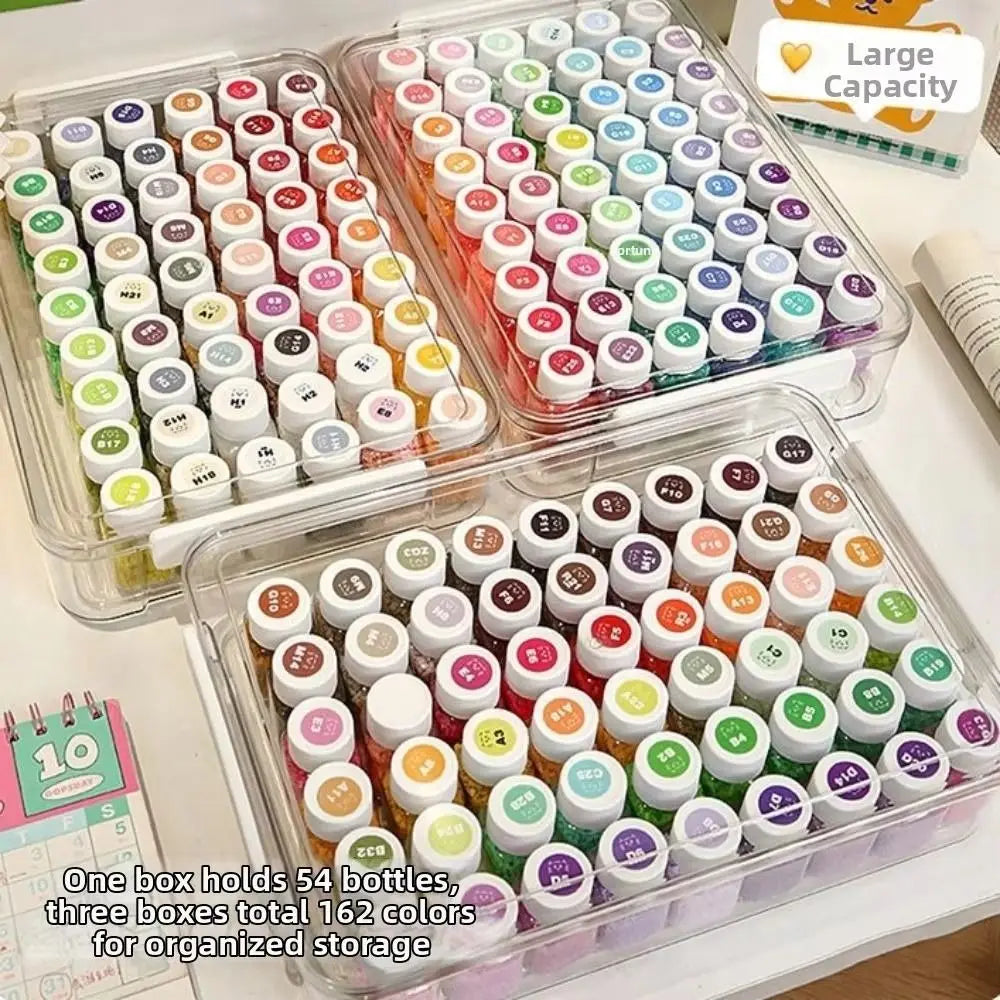Transparent Perler Bead Storage Box Large Capacity with Cover Perler Bead Packaging Box Dustproof Bead Storage Bottle Peaceful Pleasures Health and Wellness