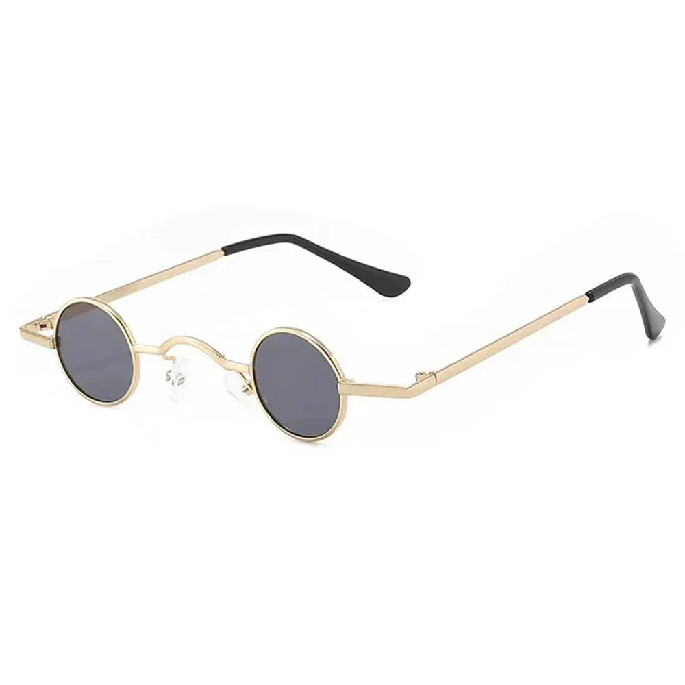 Small Round Sunglasses UV400 Metal Frame – Unisex Hip Hop Shades