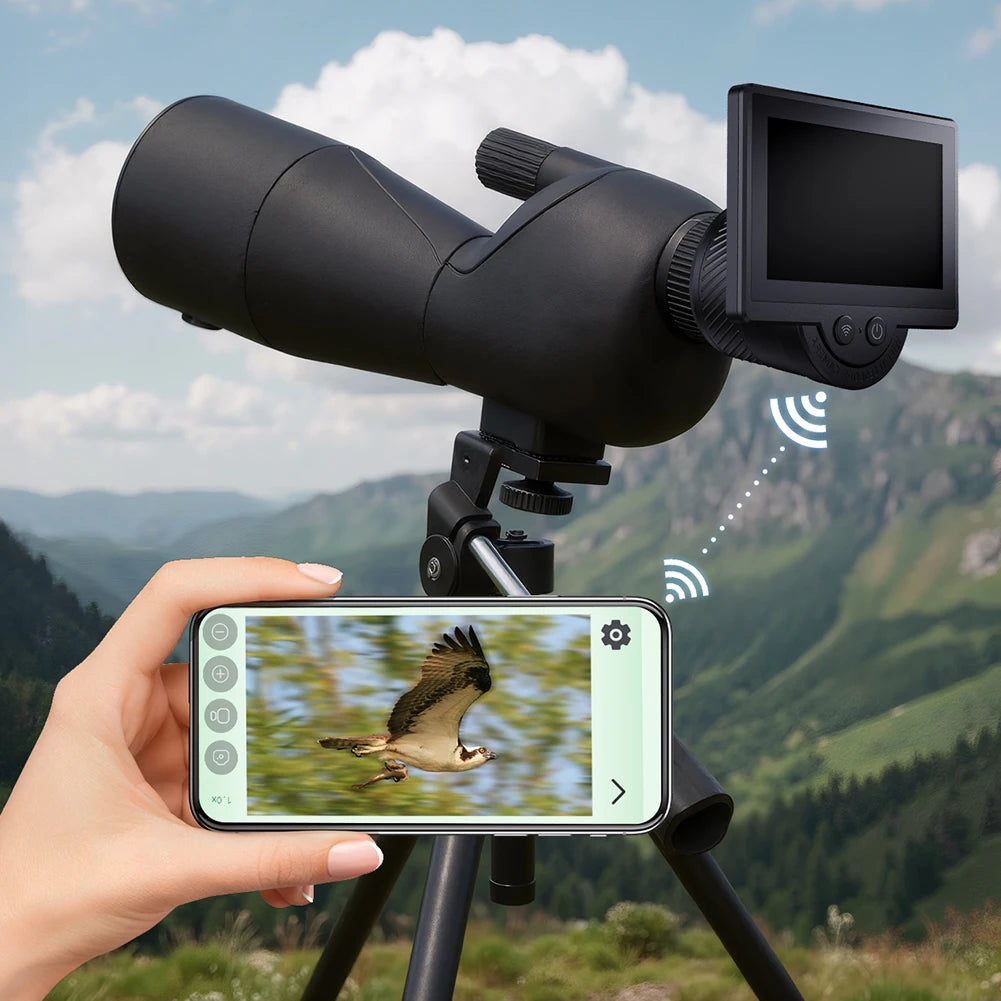 WiFi 1080P Digital Telescope Eyepiece with 4.3" IPS Screen Telescope Accessories Peaceful Pleasures Health and Wellness