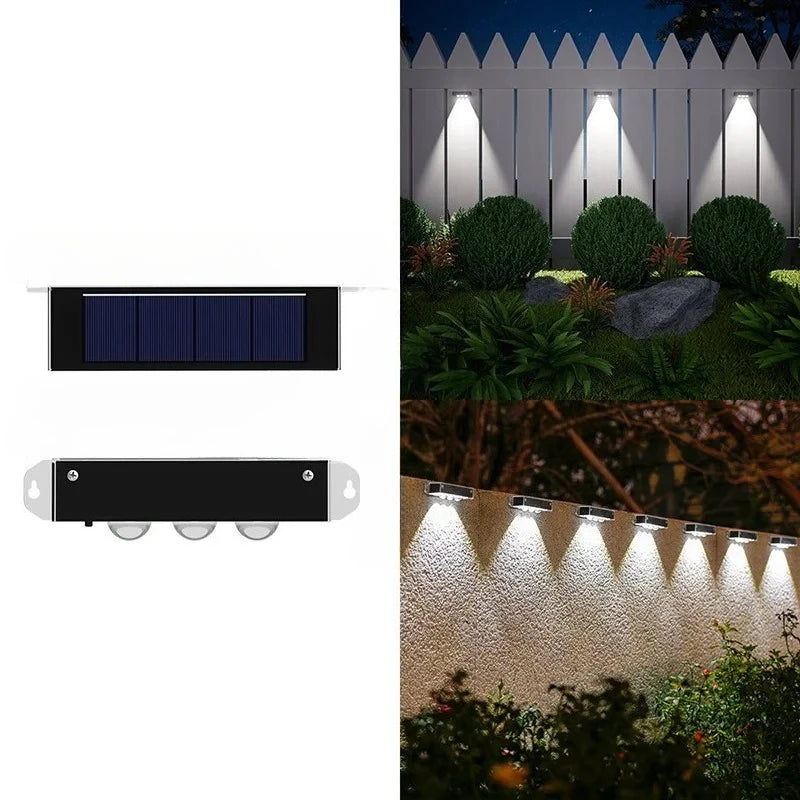 4-Pack Solar Outdoor Wall Lights – IP66 Waterproof Garden Lamps