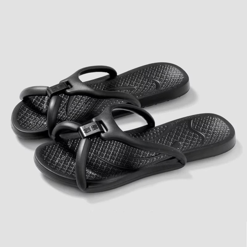 JPNTKY Foldable Beach Flip-Flops | Travel Slippers Men Women