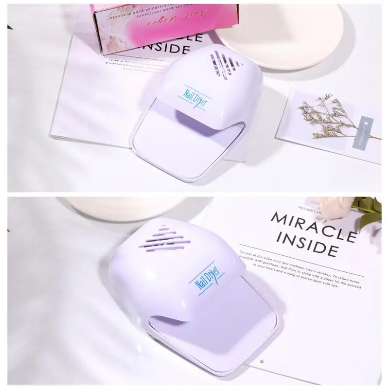 Portable Nail Fan Dryer for Regular Polish | One-Key Operation