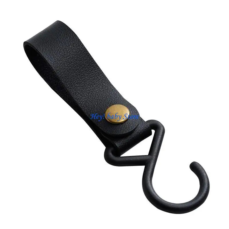 PU Leather S Hook Strap Loop Buckle – Stroller Bag Hanger