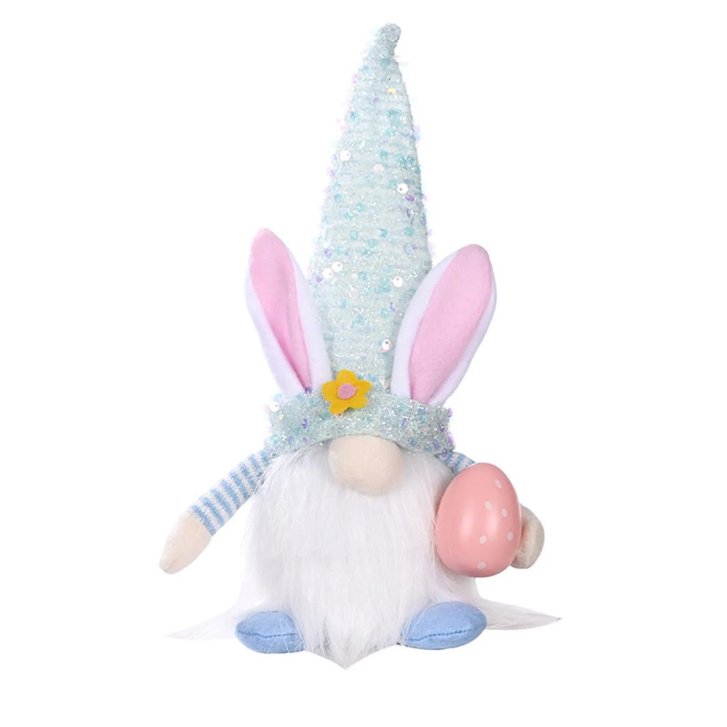 Easter Bunny Plush Figurine | Spring Décor Rabbit Sculpture Holiday Figurine Peaceful Pleasures Health and Wellness E One Size