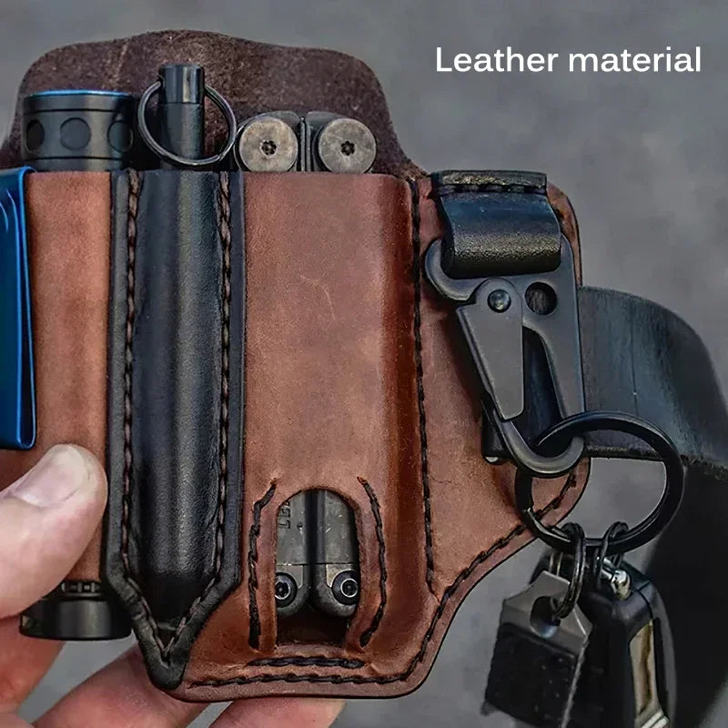 Tactical Leather Belt Bag | Multi-Tool Waist Holster Pouch