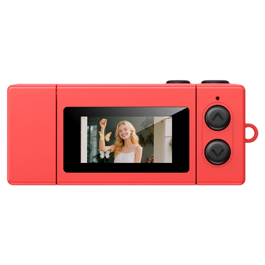 Retro Small Video Recorder Camcorder 1080P Portable Thumb Camera Support Memory Card for Beginners Teens and Adults Travel Vlog Peaceful Pleasures Health and Wellness Red
