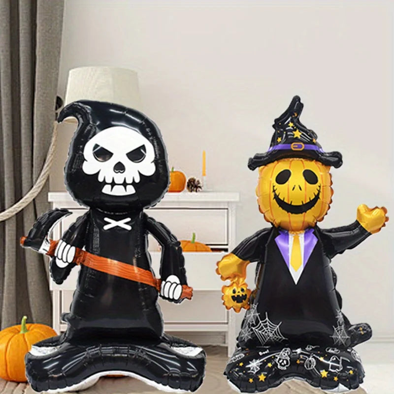 Halloween 4D Stand-Up Foil Balloon – Witch Pumpkin Dead Tree