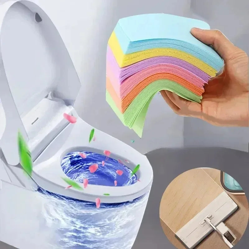 Toilet & Floor Cleaning Sheets – Microfiber Tile Cleaner