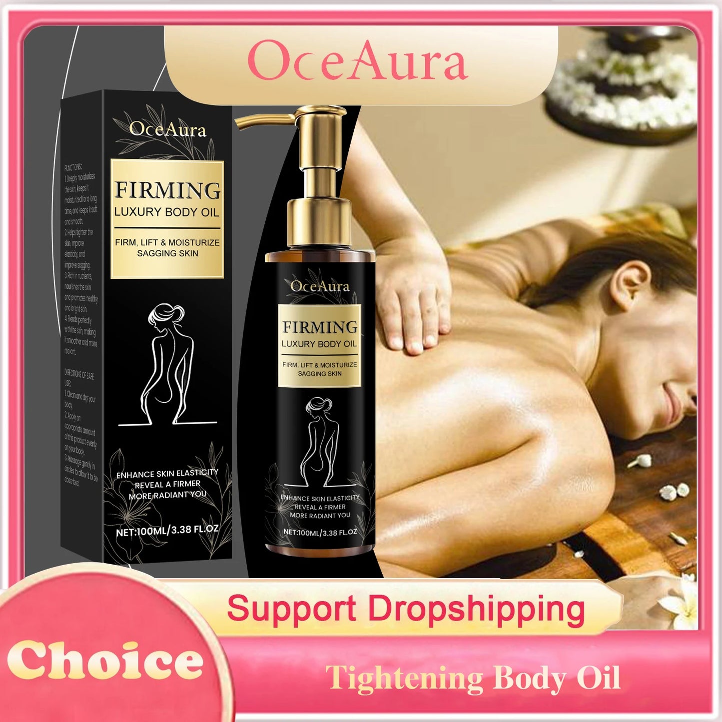 OceAura Anti-Cellulite Tightening Body Oil – Firming 100ml