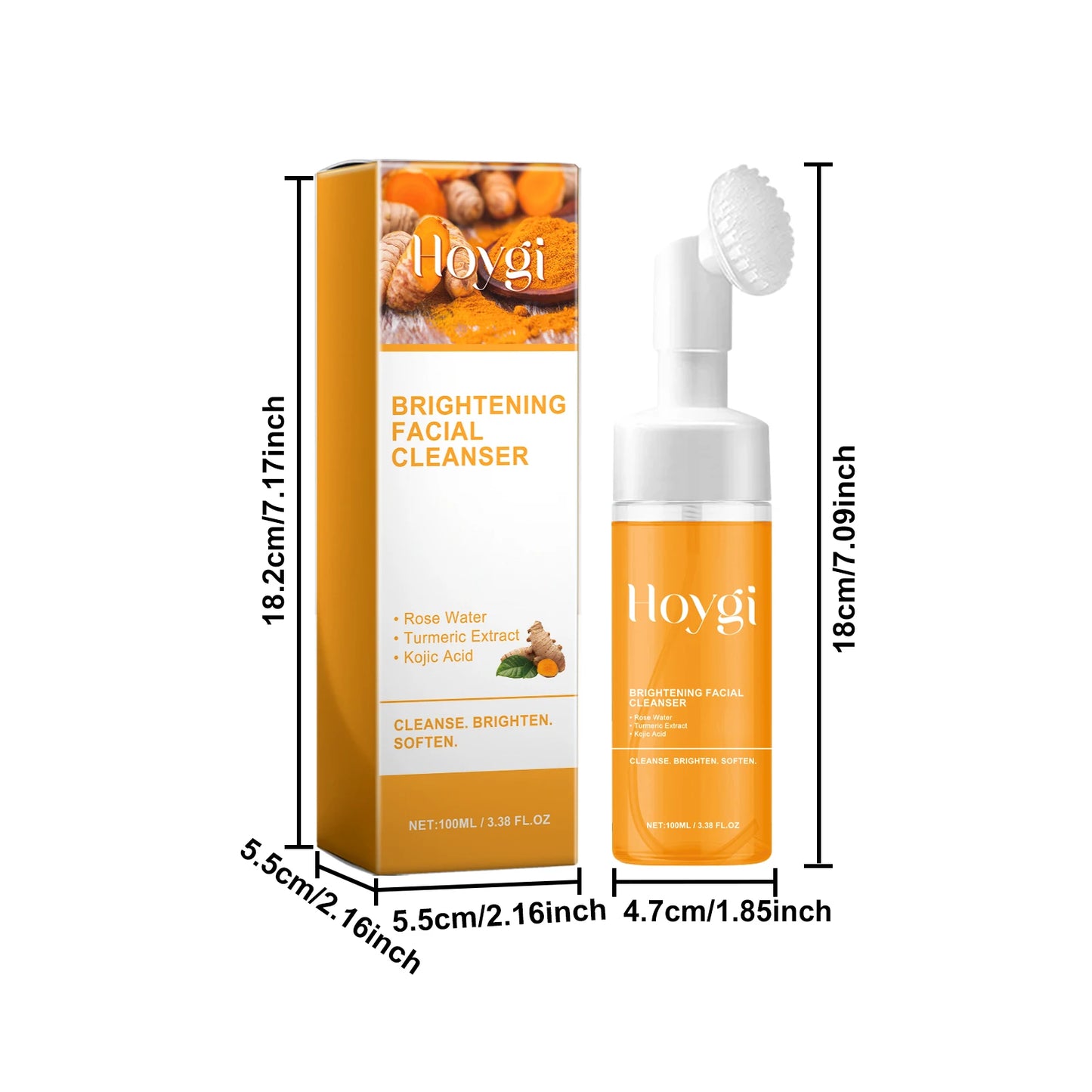 Turmeric & Kojic Acid Foaming Face Cleanser – Acne & Brightening