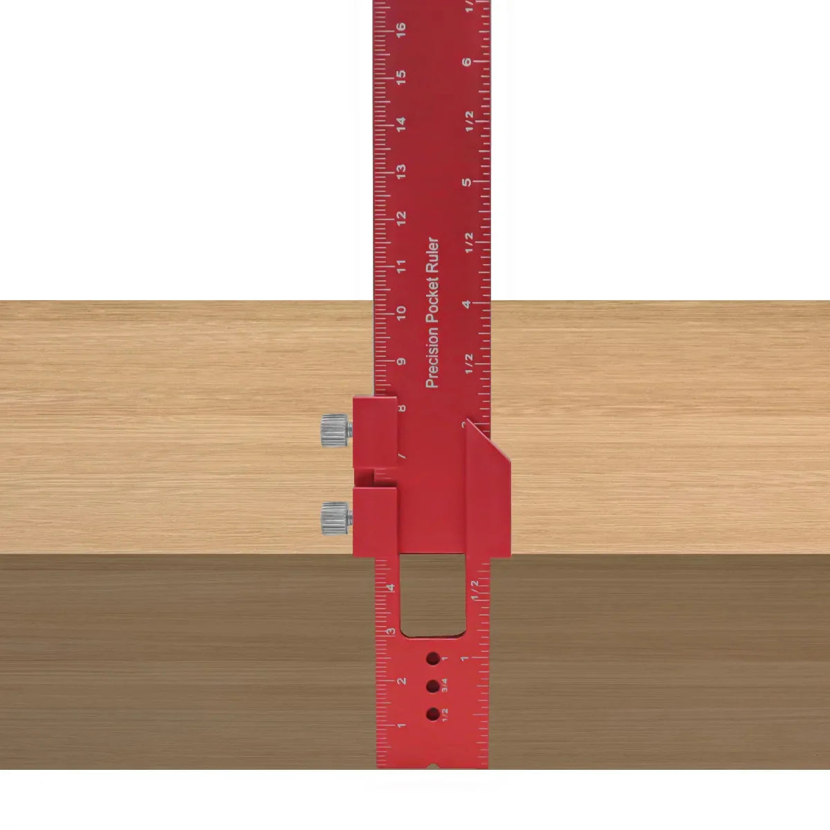 Aluminum Precision Pocket Ruler T-Track Slide Stop Inch & Metric