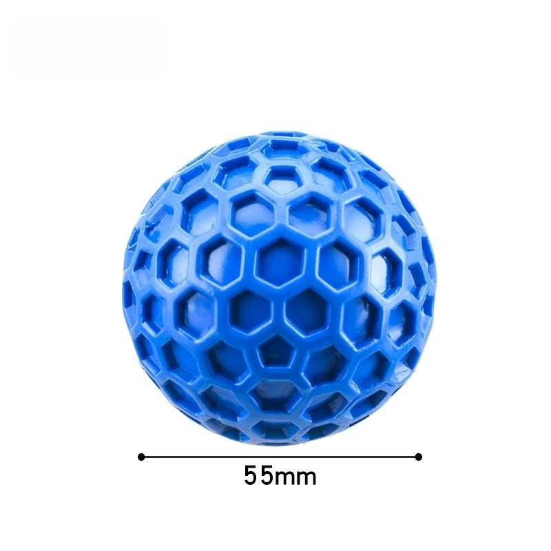 Indestructible Squeaky Dog Ball | Natural Rubber Chew Toy