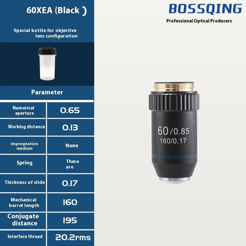 Biological Microscopes Lens 4X 10X 20X 40X 60X 100X 195 Achromatic Objective Lens Peaceful Pleasures Health and Wellness
