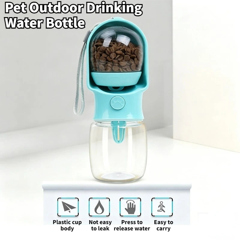 Portable Dog Cat Water Bottle with Storage Food and Water Container for Puppy Pets dogs Feeder Bowl Outdoor Travel Pet supplies Peaceful Pleasures Health and Wellness