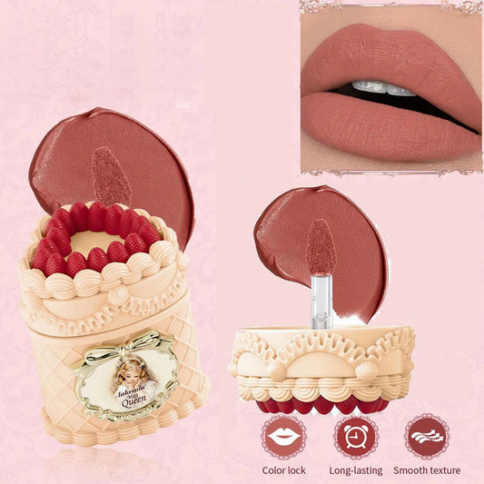 Strawberry Cupid Cake Lip Clay 5ml – Velvet Matte Liquid Lipstick, Long-Lasting & Hydrating Peaceful Pleasures Health and Wellness
