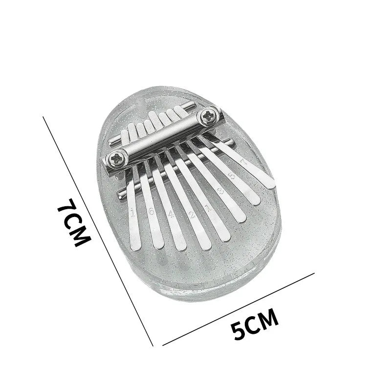 Instrument 8-tone Mini Thumbpiano Kalimba Solid Wood Crystal