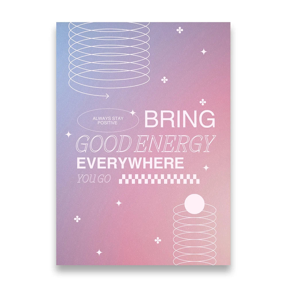 Pink Aura Spiritual Affirmation Canvas Wall Art | Nordic Print