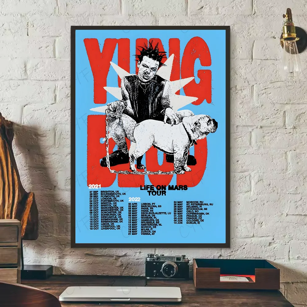 fashion Y-YUNGBLUD Singer Poster HD art sticky wall waterproof home living room bedroom bar aesthetic decoration Peaceful Pleasures Health and Wellness