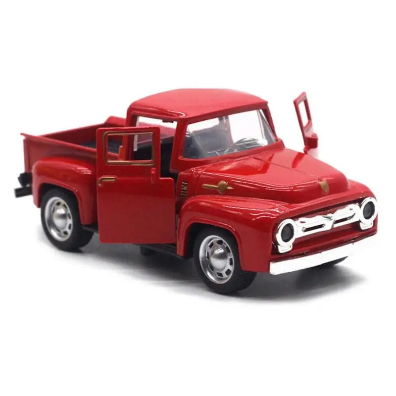 1/32 Vintage Red Diecast Metal Pull-Back Truck Toy | Kids Gift