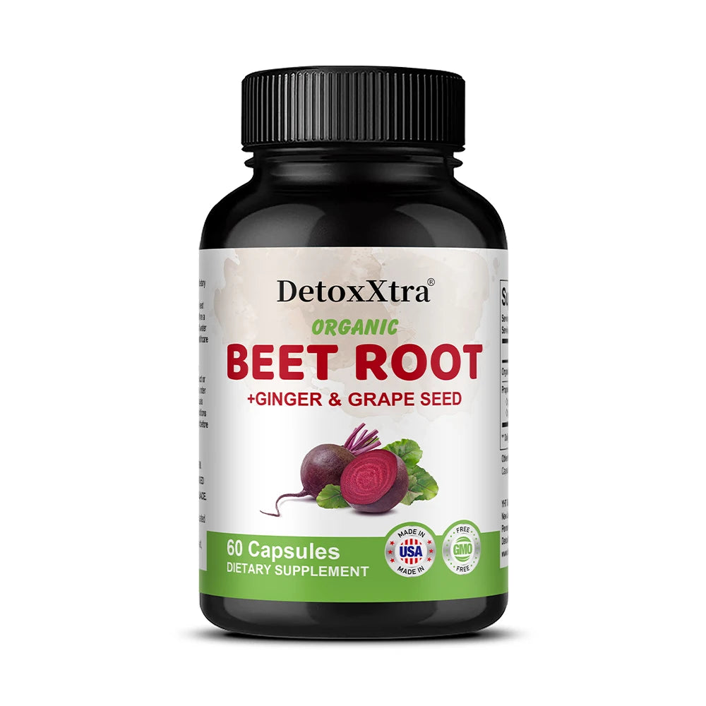 Beet Root Capsules for Athletic Performance Support Peaceful Pleasures Health and Wellness 60 count-1 bottle