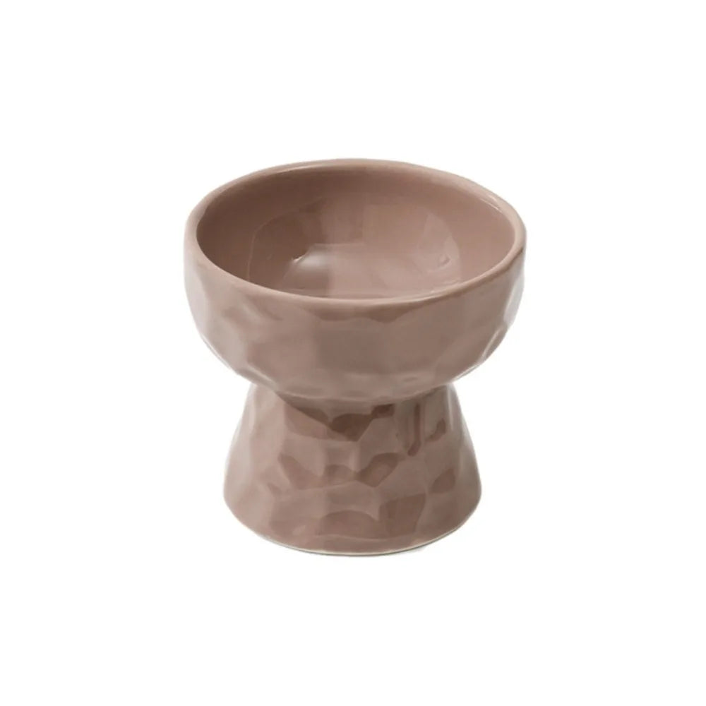 Ceramic Pet Bowl – Non-Slip Slanted & Flat Feeder for Cats & Dogs