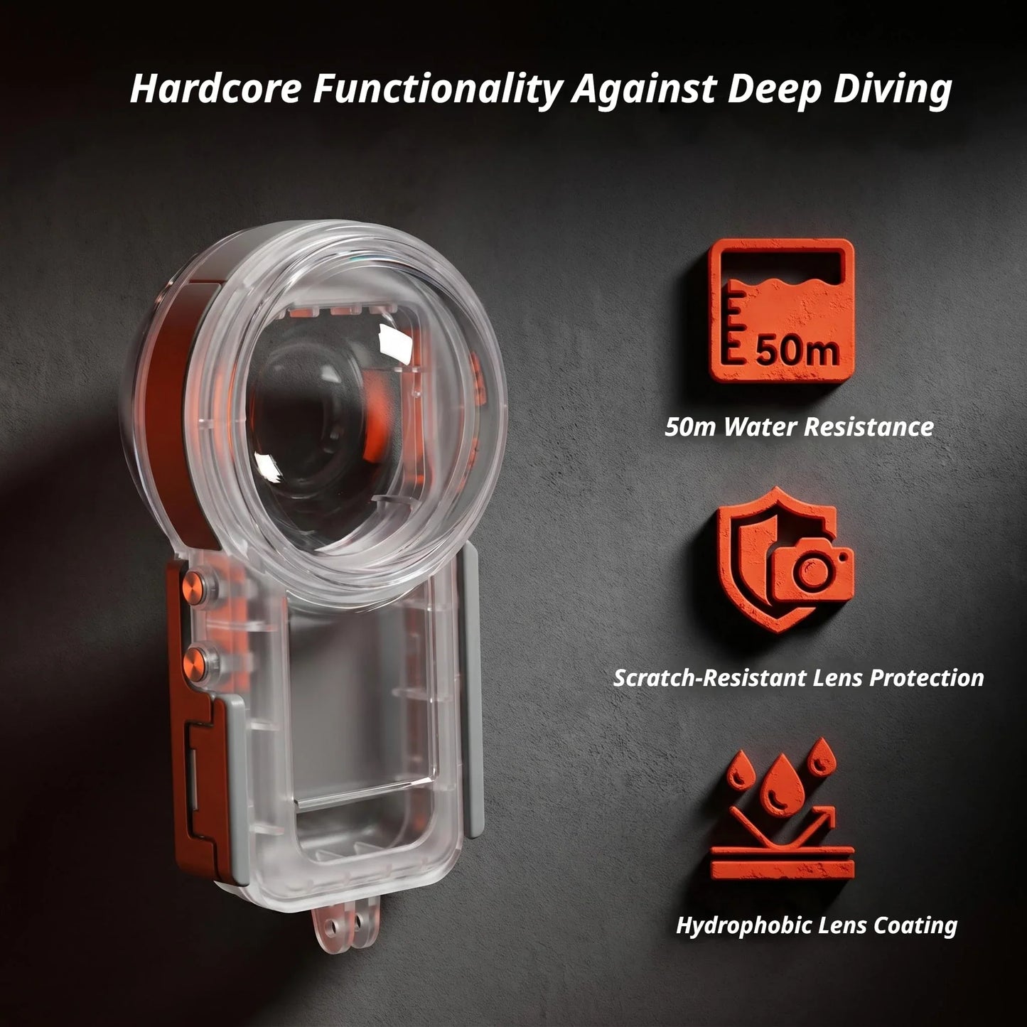 Seafrogs 50m Waterproof Dive Case for Insta360 X5 | Housing
