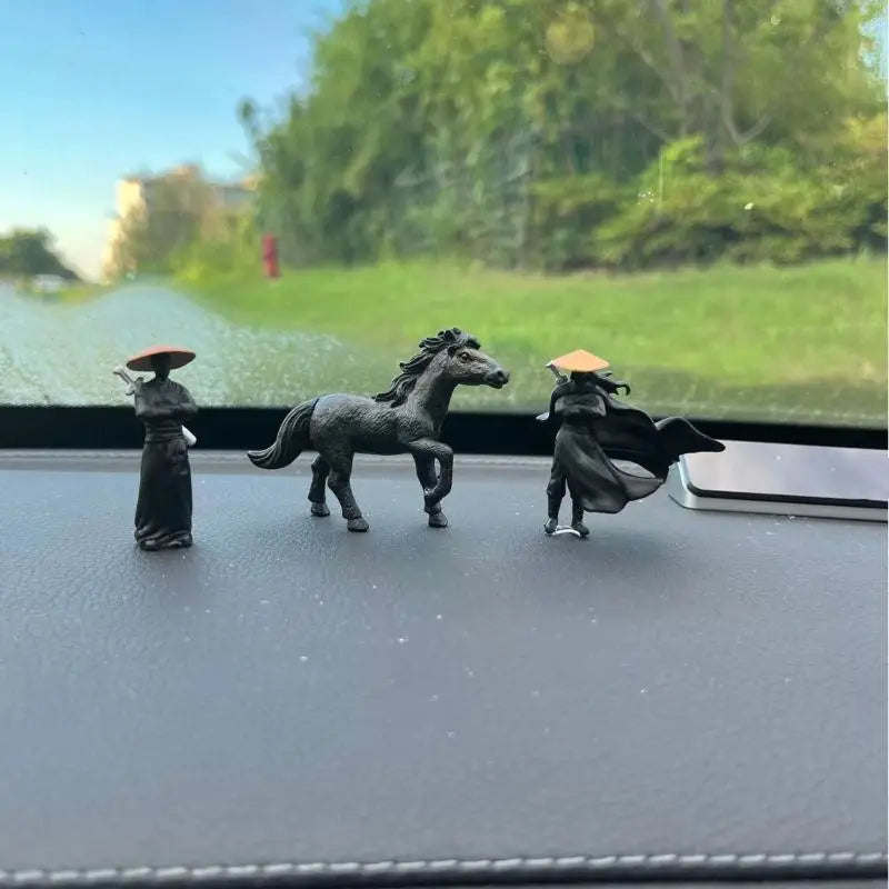 Samurai Mini Figures Set of 4 | 50mm PVC Warrior Desk Decor